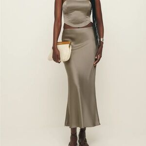 Reformation Zia Satin Two Piece NWT Size 6